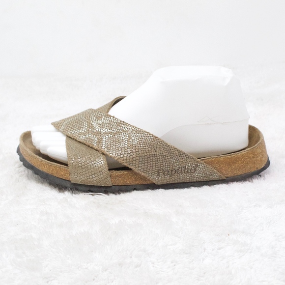 Birkenstock Shoes - Birkenstock Papillio Bronze Slide Sandals Size 37